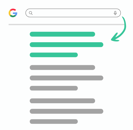 Bovenaan Google staan